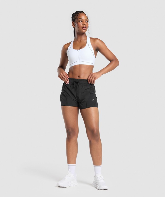 Gymshark Running 2 in 1 Woven Shorts Black | 63509MVGS