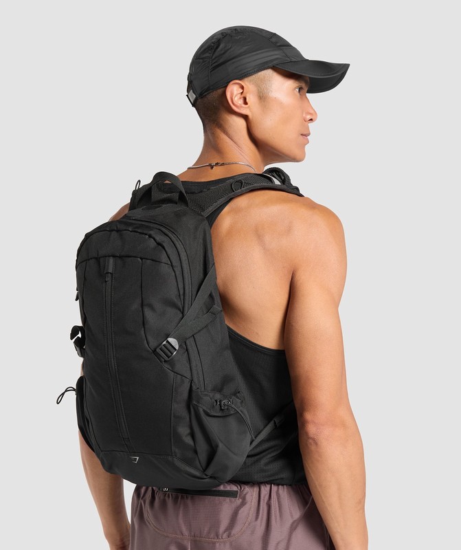 Gymshark Running Backpack Black | 38742FZIY