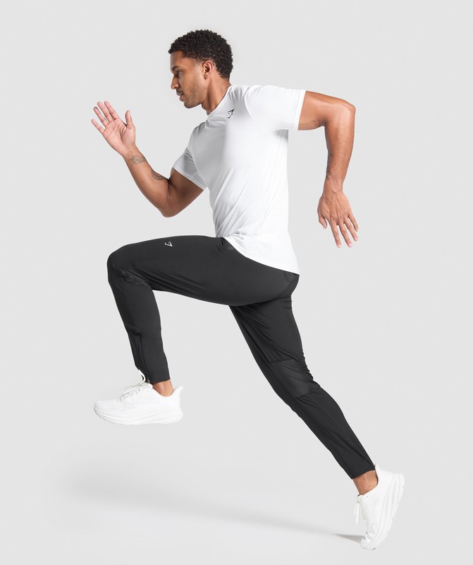Gymshark Running Performance Joggers Black | 12859YWFX