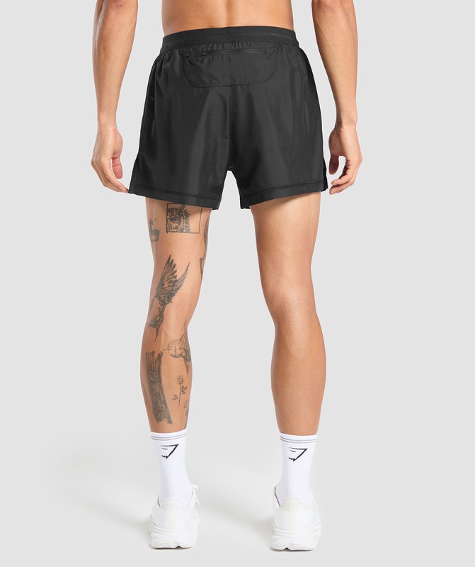 Gymshark Running Shorts Black | 19345KYUZ