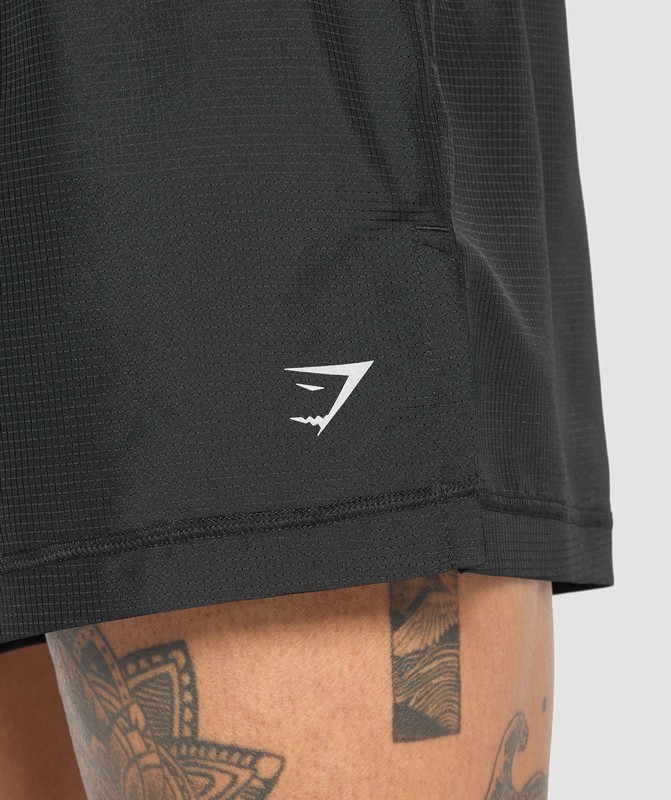 Gymshark Running Shorts Black | 19345KYUZ
