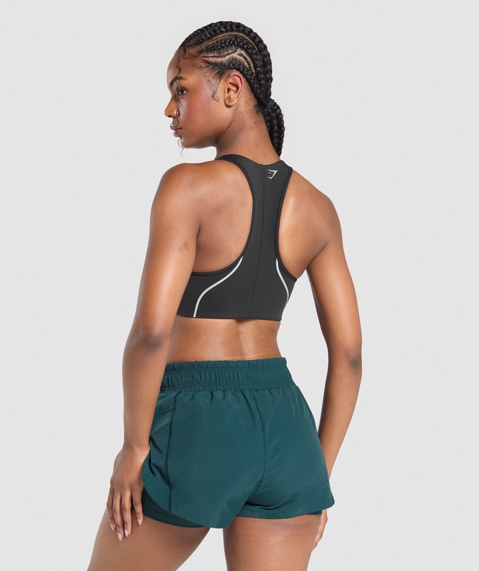 Gymshark Running Sports Bra Black | 43170MQBO