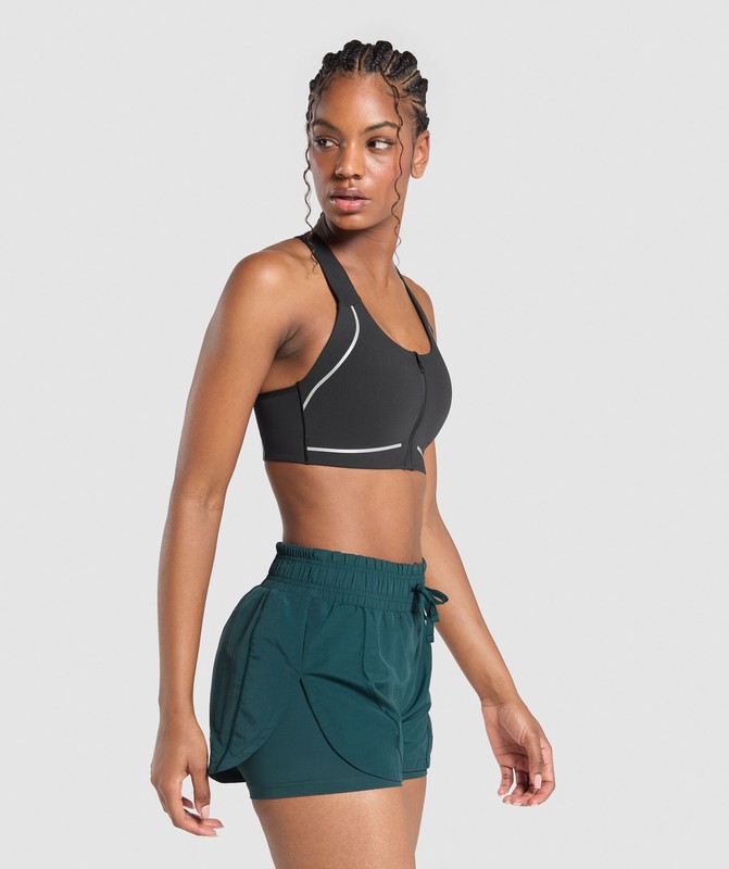 Gymshark Running Sports Bra Black | 43170MQBO