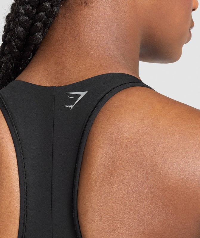 Gymshark Running Sports Bra Black | 43170MQBO