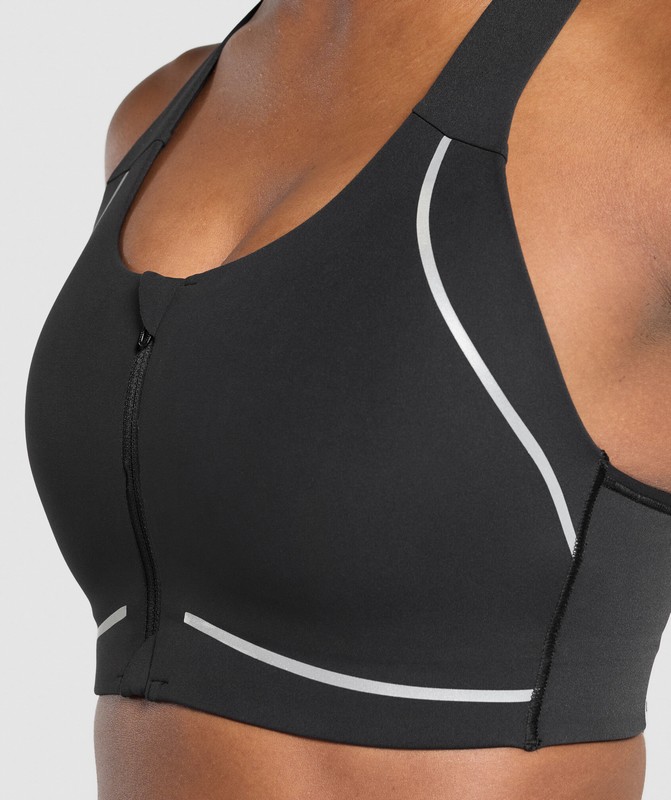 Gymshark Running Sports Bra Black | 43170MQBO