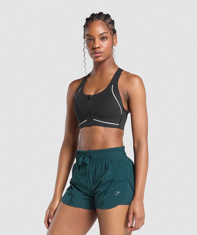 Gymshark Running Sports Bra Black | 43170MQBO