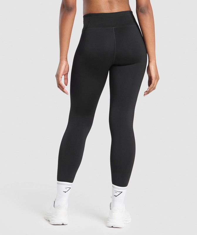 Gymshark Running Warmth Leggings Black | 56471DMYL