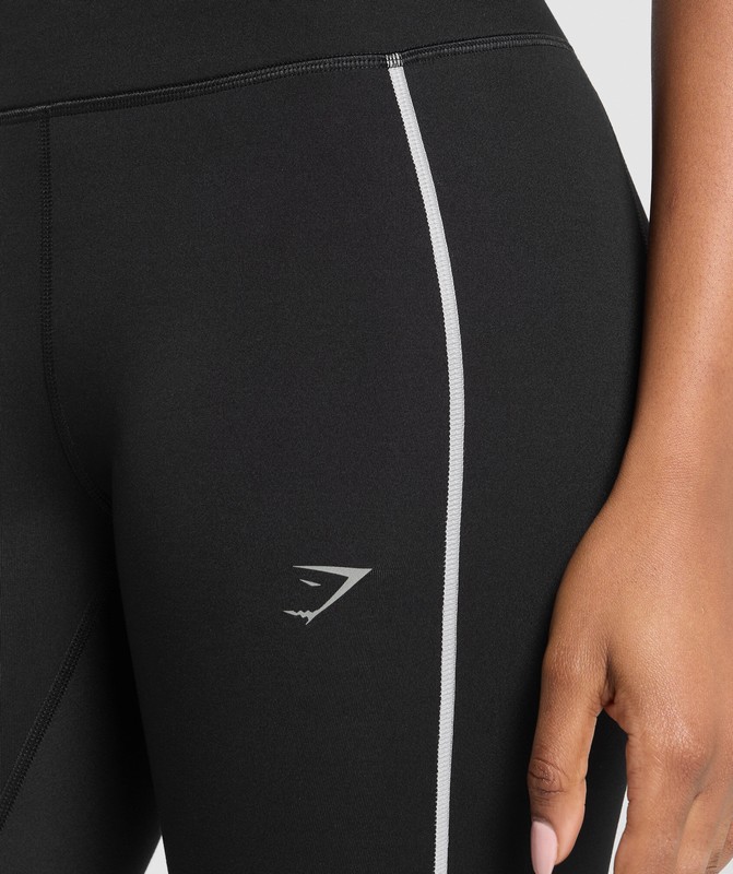 Gymshark Running Warmth Leggings Black | 56471DMYL