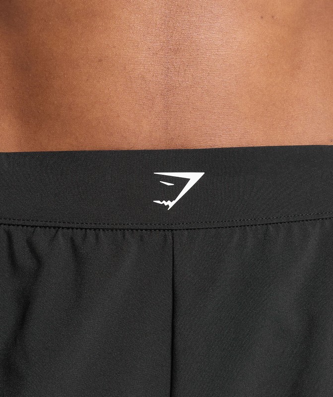 Gymshark Scallop Hem Shaped Short Black | 80245IGME