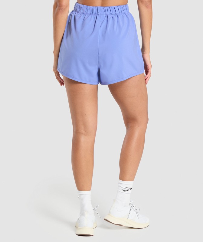 Gymshark Scallop Hem Shaped Shorts Lift Blue | 79261TFCG
