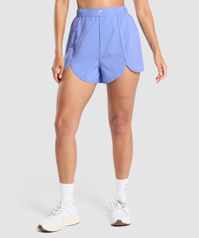 Gymshark Scallop Hem Shaped Shorts Lift Blue | 79261TFCG