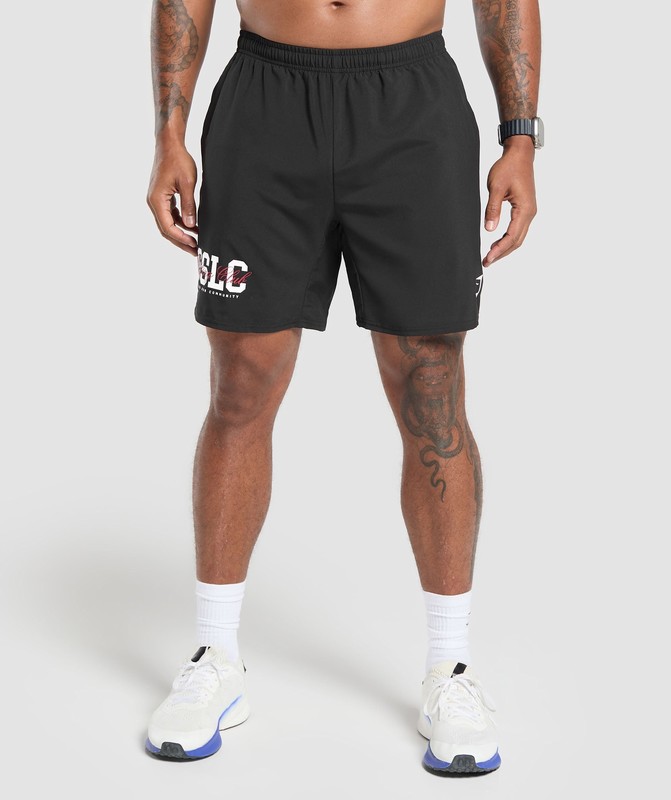 Gymshark Script Graphic Short Black | 32145CRGU