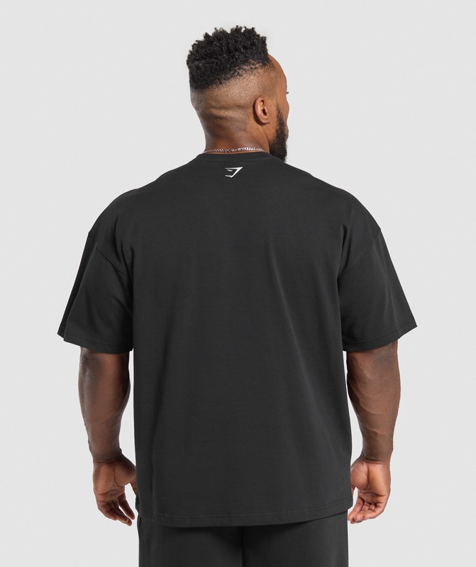 Gymshark Shark T-Shirt Black | 59463XYBG