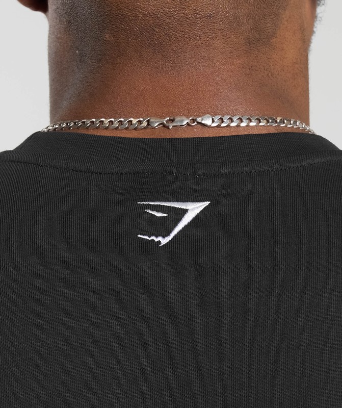 Gymshark Shark T-Shirt Black | 59463XYBG
