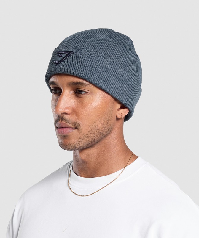 Gymshark Sharkhead Beanie Cargo Blue | 91473MXYW