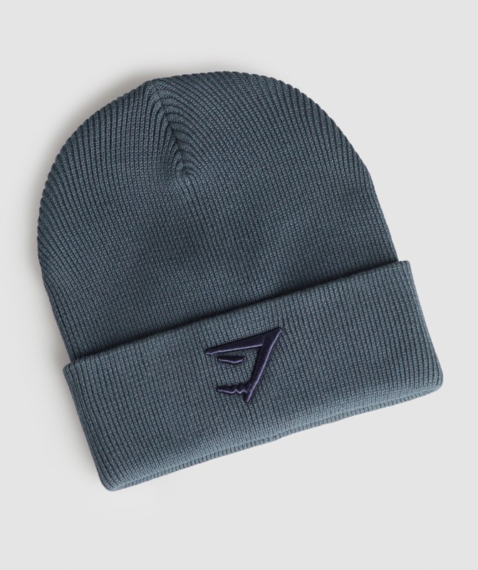 Gymshark Sharkhead Beanie Cargo Blue | 91473MXYW