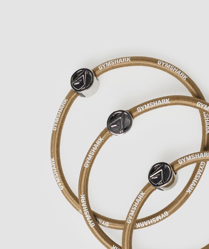 Gymshark Sharkhead Hairband 3pk Caramel Brown | 57904AVZI