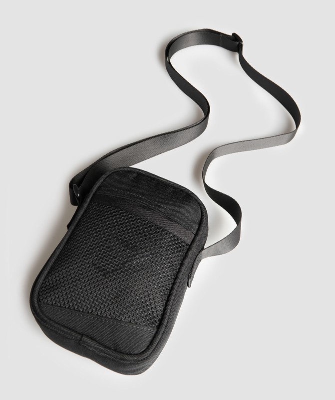 Gymshark Sharkhead Side Bag Black | 20691JLGQ