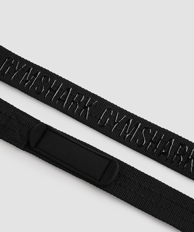 Gymshark Silicone Lifting Straps Black | 07951SAIJ