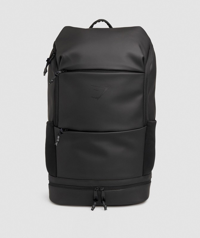 Gymshark Sleek Backpack Black | 67012TMXG