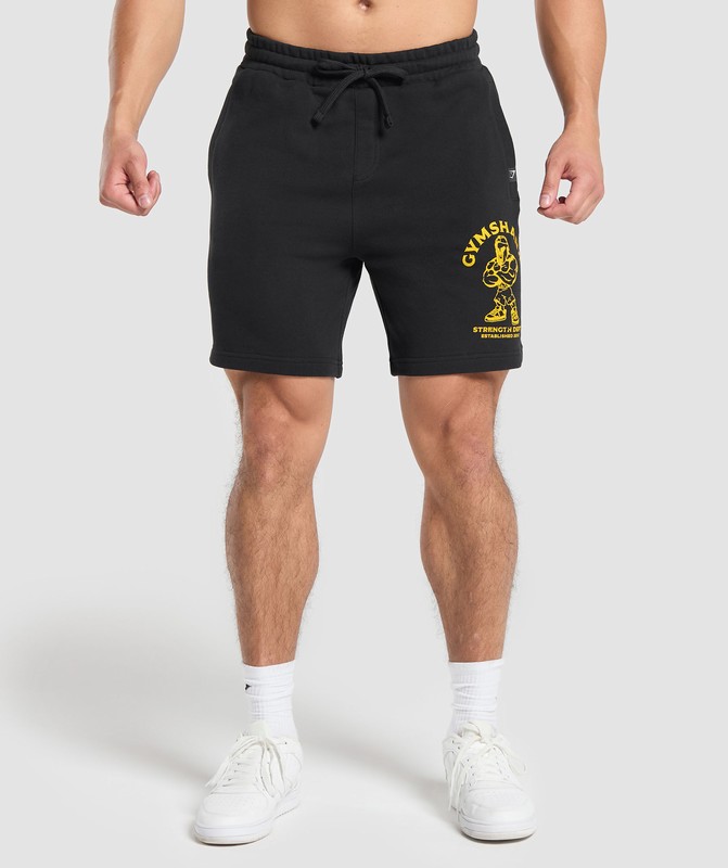 Gymshark Spartan 7" Shorts Black | 30942IBVY