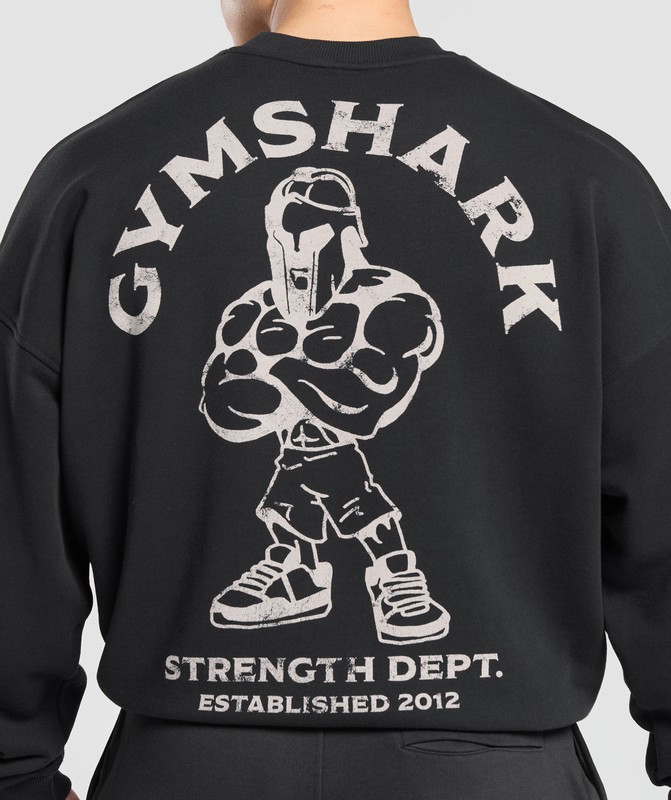 Gymshark Spartan Crew Black | 80931KMFB