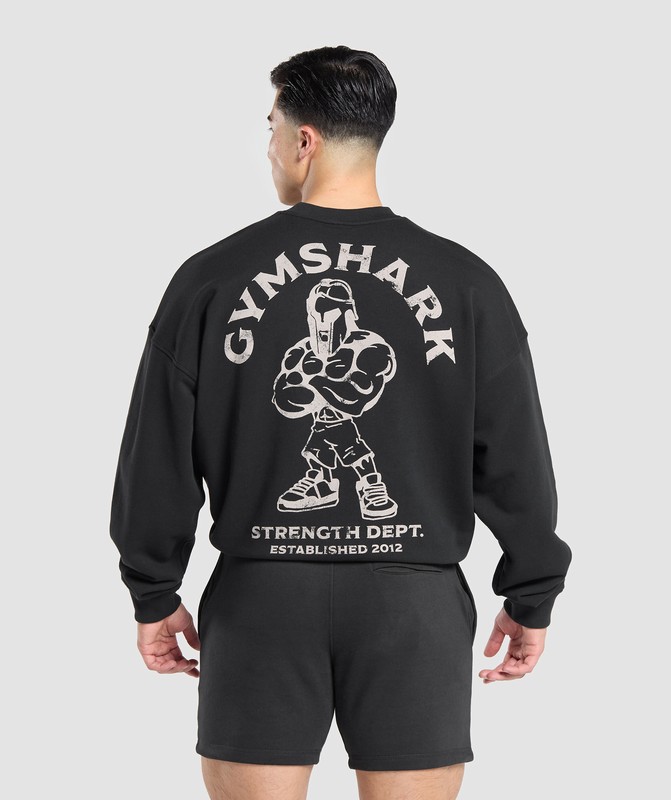 Gymshark Spartan Crew Black | 80931KMFB