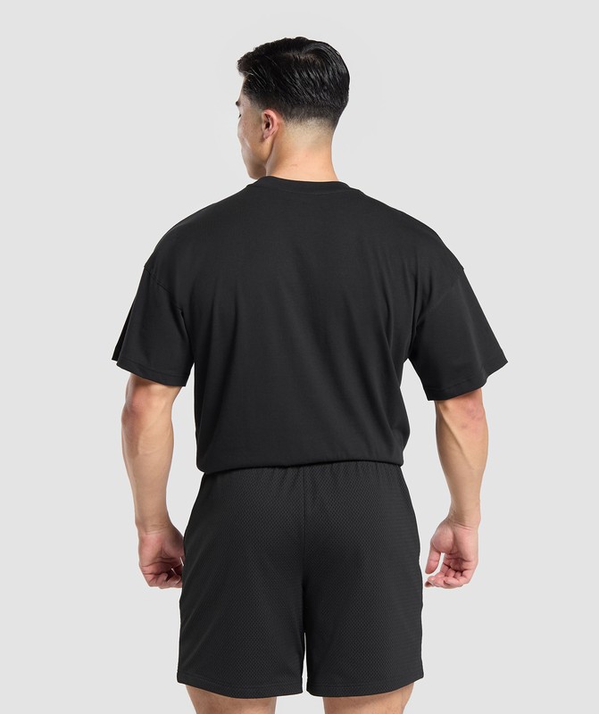 Gymshark Spartan T-Shirt Black | 57932GXNH