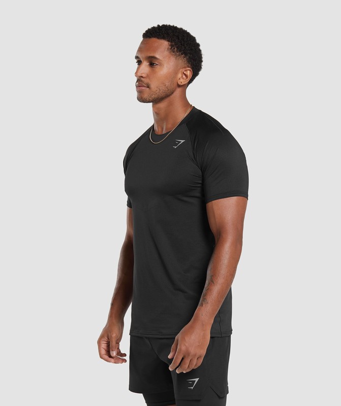 Gymshark Speed T-Shirt Black | 23657ZYMP