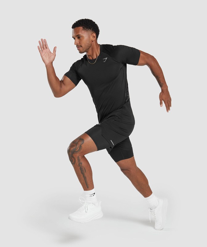 Gymshark Speed T-Shirt Black | 23657ZYMP