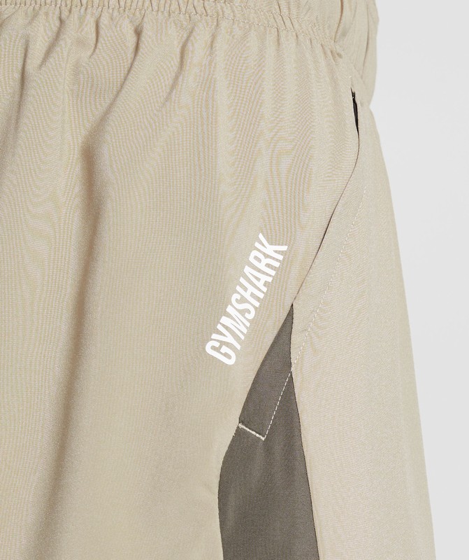 Gymshark Sport 7" Shorts Sand Brown / Camo Brown | 65974UQMC