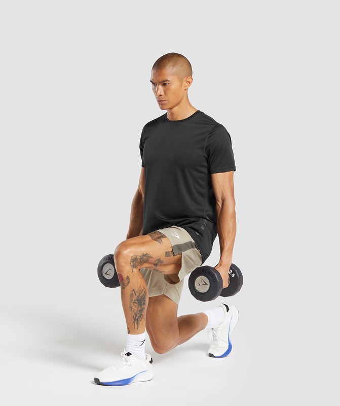 Gymshark Sport 7" Shorts Sand Brown / Camo Brown | 65974UQMC