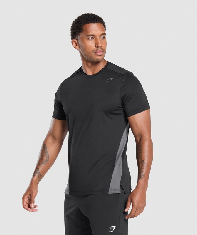 Gymshark Sport T-Shirt Black | 69042QMSI