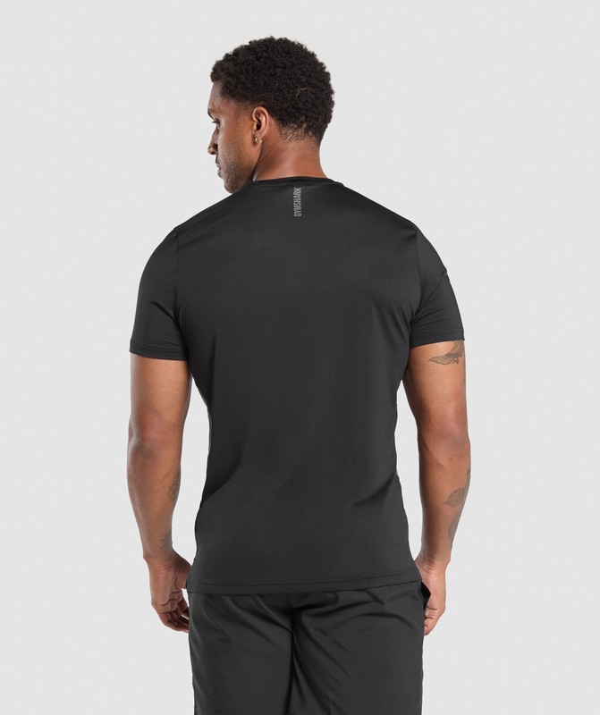 Gymshark Sport T-Shirt Black | 69042QMSI