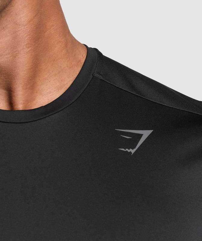 Gymshark Sport T-Shirt Black | 69042QMSI
