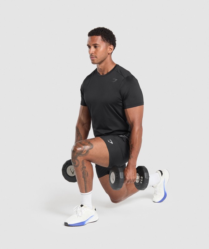 Gymshark Sport T-Shirt Black | 69042QMSI