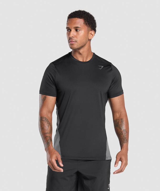 Gymshark Sport T-Shirt Black | 69042QMSI