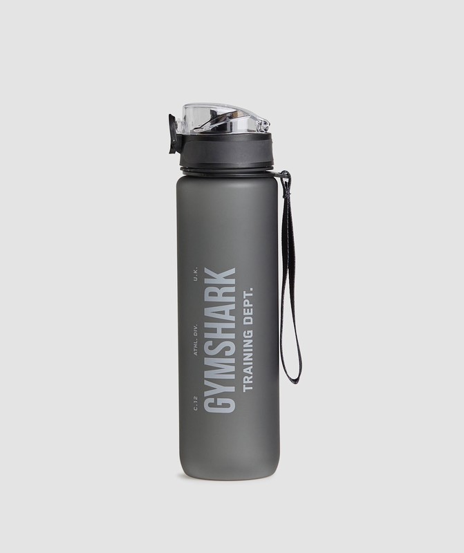 Gymshark Sports Bottle- Training Dept Graphic Black | 86510FQZI