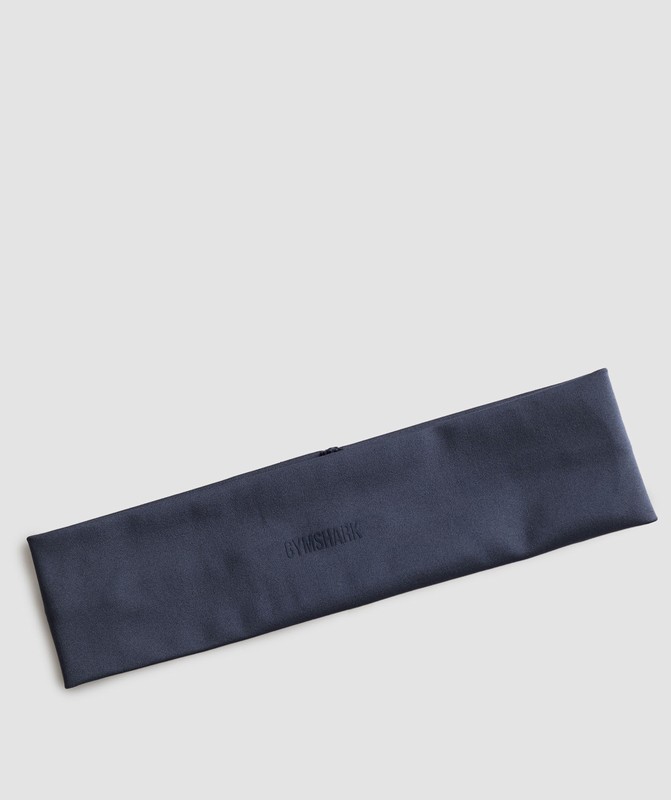 Gymshark Straight Headband Heavy Blue | 81720MAOT