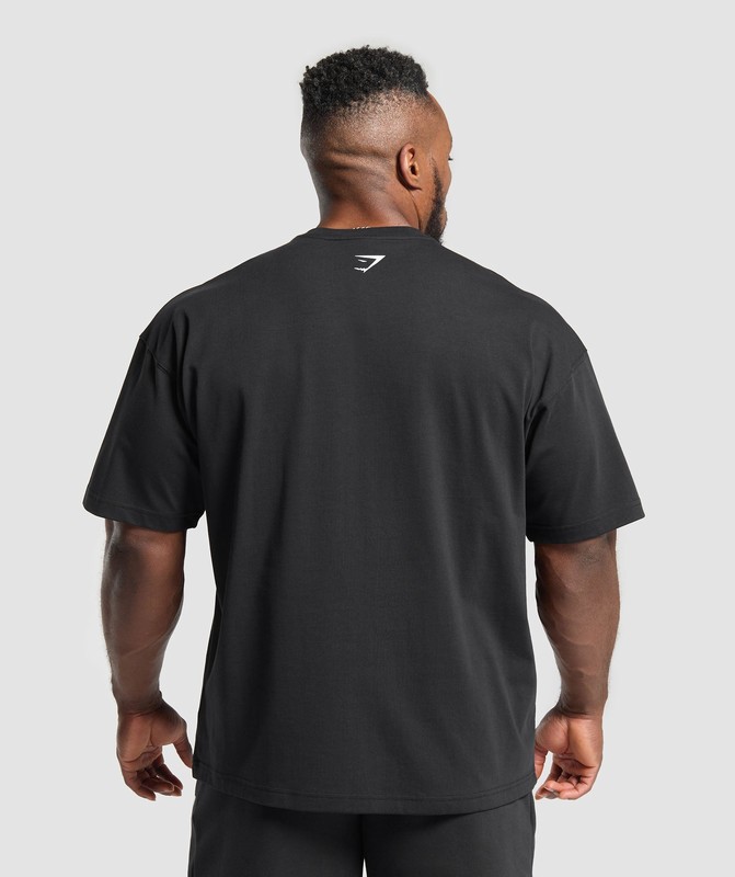 Gymshark Strength Department Animal Oversized T-Shirt Black | 08137QUWY