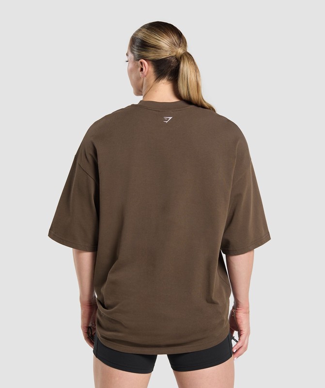 Gymshark Strength Department Animal T-Shirt Archive Brown | 86710MTYE