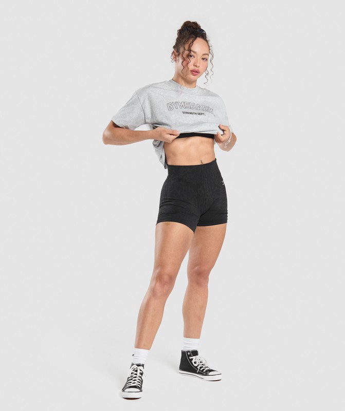Gymshark Strength Department Oversized T-Shirt Light Grey Core Marl | 82549EGCO