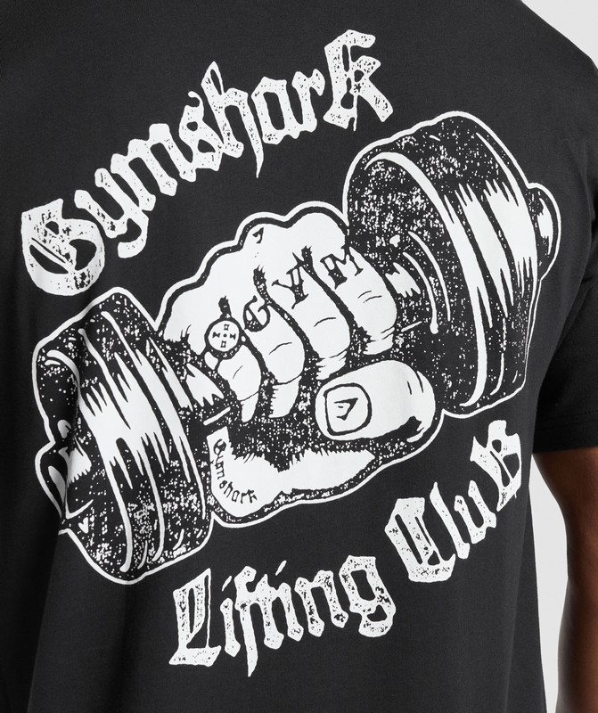 Gymshark Strength Dept Graphic T-Shirt Black | 35264KSJQ
