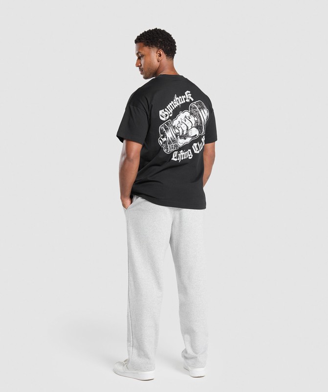 Gymshark Strength Dept Graphic T-Shirt Black | 35264KSJQ