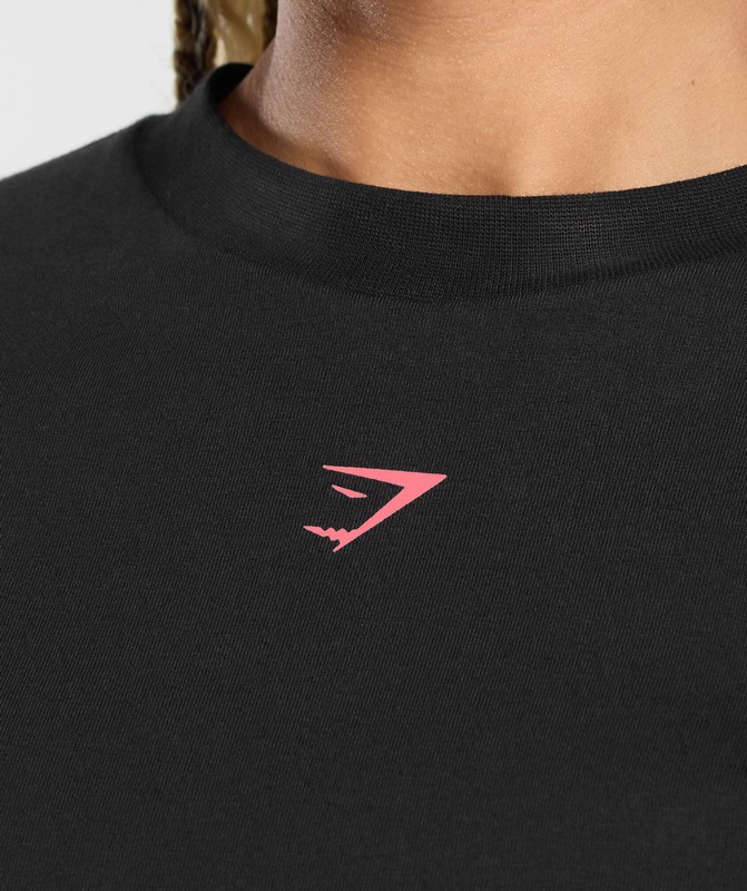 Gymshark Strength In Numbers Oversized T-Shirt Black | 17902NGTP