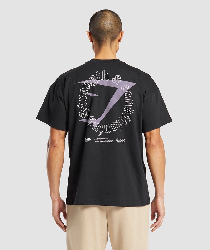 Gymshark Strength and Conditioning T-Shirt Black | 37968HZUL