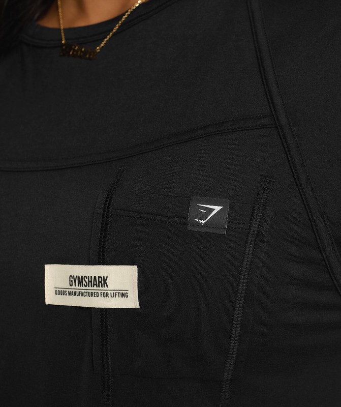 Gymshark Superset Oversized T-Shirt Black | 74392FXHK