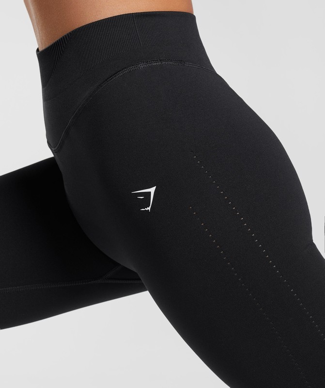 Gymshark Sweat Seamless Leggings Black | 14283KDWX