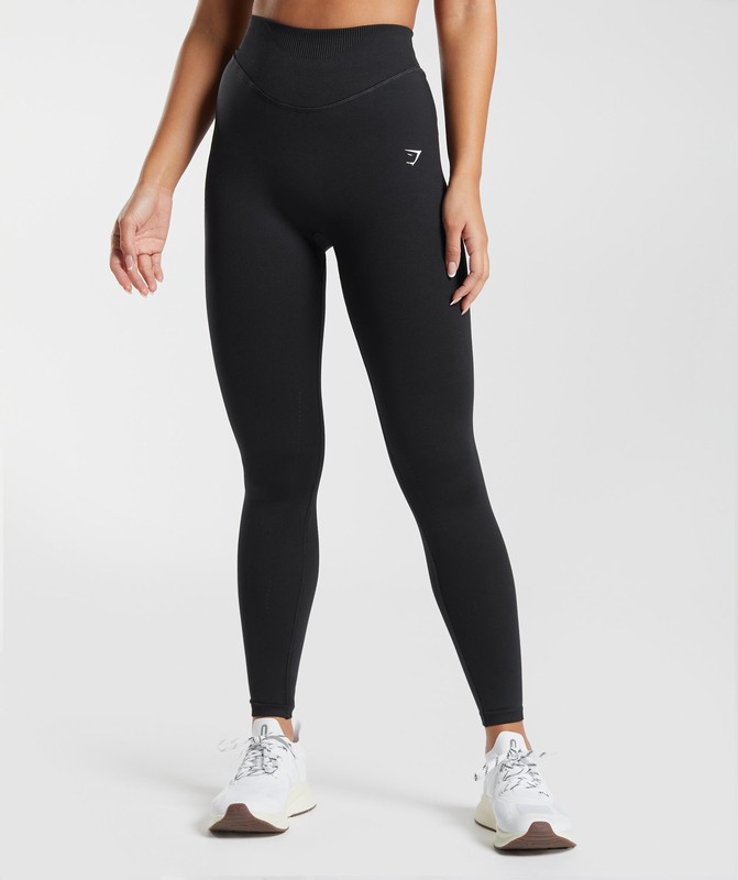 Gymshark Sweat Seamless Leggings Black | 14283KDWX