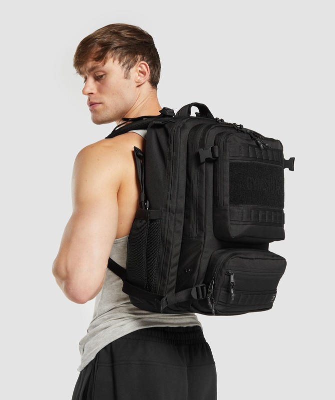 Gymshark Tactical Backpack Black | 86501RQXB